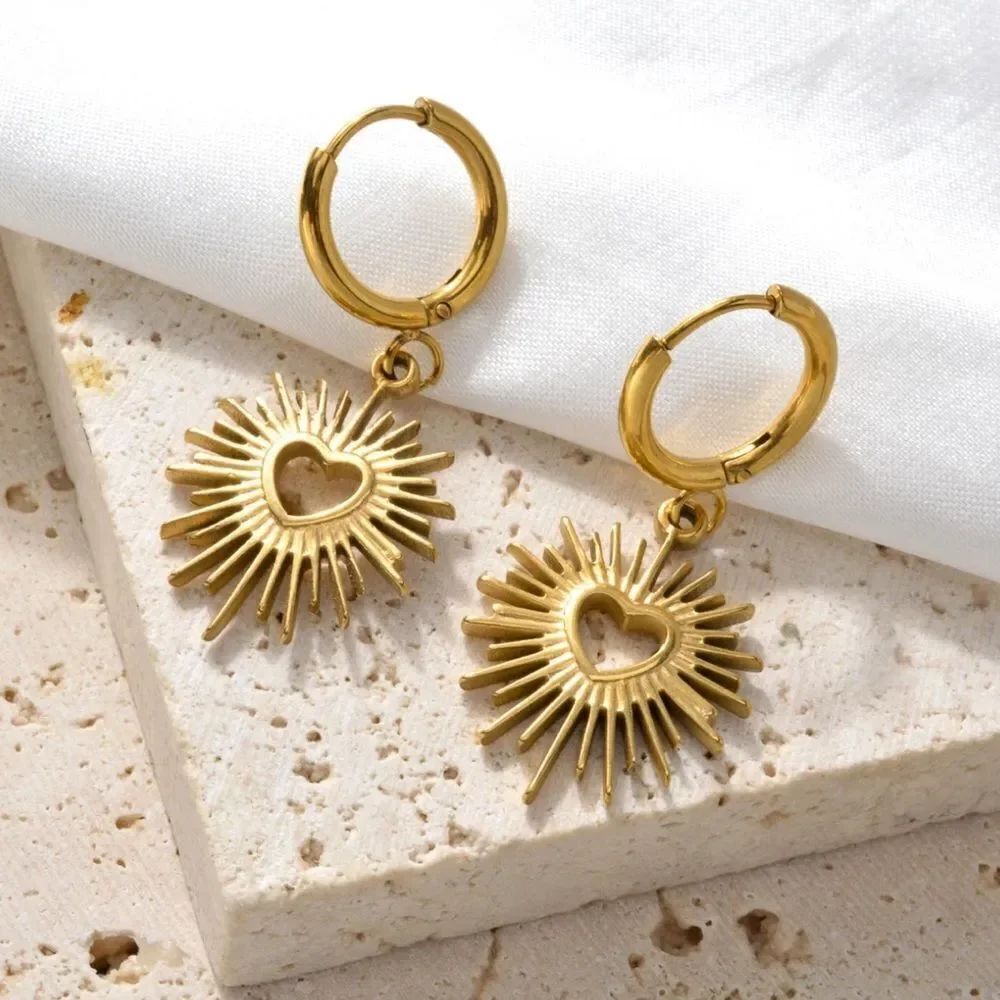Heart Hoop Earring M394